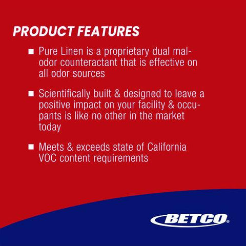Sentec Pure Linen Concentrate Odor Eliminator, Pure Linen, 128 Oz Bottle, 4/carton