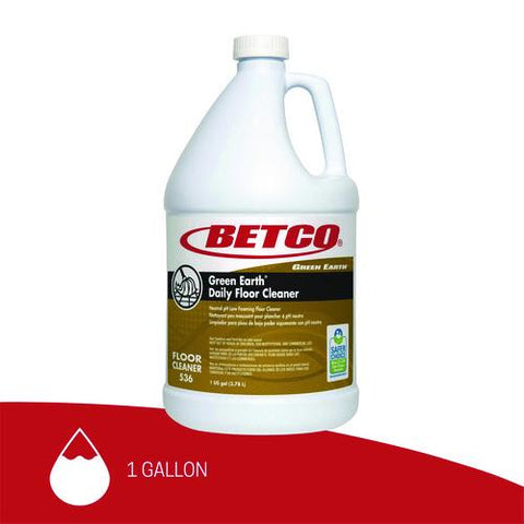 Green Earth Daily Floor Cleaner, Unscented, 1 Gal Bottle, 4/carton