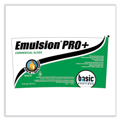 Emulsion Pro+ Floor Finish And Sealer, 5 Gal Pail