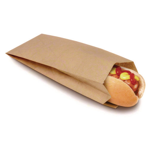 Ecocraft Grease-resistant Hot Dog Bags, 1.5" X 3.5" X 8.5", Natural, 1,000/carton