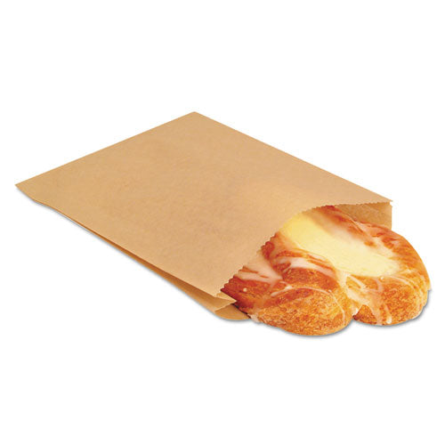 Ecocraft Grease-resistant Sandwich Bags, 6.5" X 1" X 8", Natural, 2,000/carton