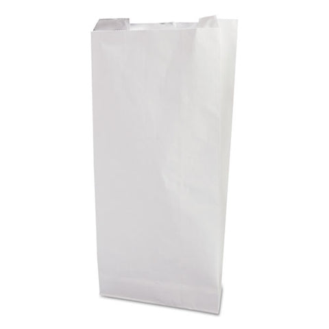 Grease-resistant Single-serve Bags, 6" X 0.75" X 6.5", White, 2,000/carton