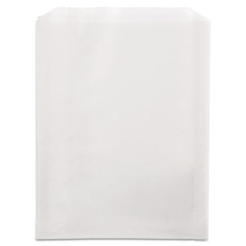 Grease-resistant Single-serve Bags, 6.5" X 1" X 8", White, 2,000/carton