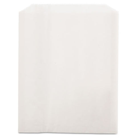 Grease-resistant Single-serve Bags, 6" X 0.75" X 7.25", White, 2,000/carton