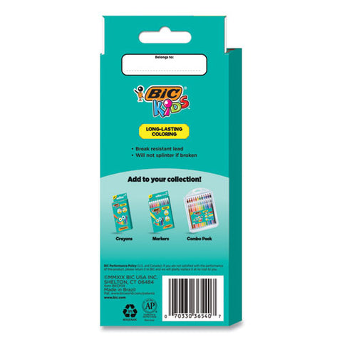 Kids Coloring Pencils, 0.7 Mm, Assorted Lead And Barrel Colors, 24/pack