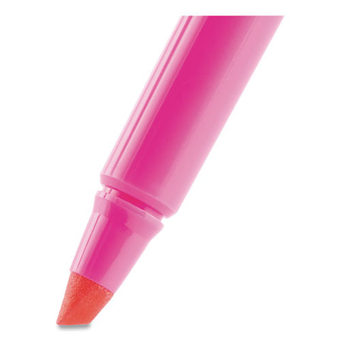 Brite Liner Highlighter, Fluorescent Pink Ink, Chisel Tip, Pink/black Barrel, Dozen