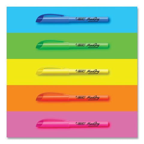 Brite Liner Highlighter, Fluorescent Yellow Ink, Chisel Tip, Yellow/black Barrel, Dozen