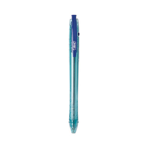 Revolution Ocean Bound Ballpoint Pen, Retractable, Medium 1 Mm, Blue Ink, Translucent Blue Barrel, Dozen