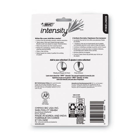 Intensity Porous Point Pen, Stick, Extra-fine 0.4 Mm, Assorted Ink And Barrel Colors, 10/pack