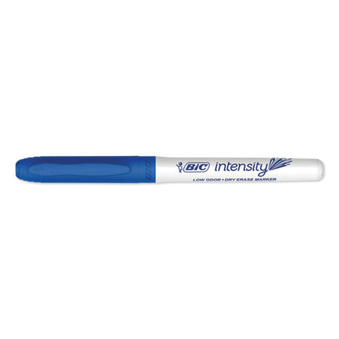 Intensity Low Odor Fine Point Dry Erase Marker, Fine Bullet Tip, Blue, Dozen