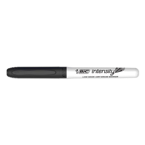 Intensity Low Odor Fine Point Dry Erase Marker, Fine Bullet Tip, Black, Dozen