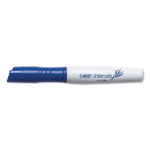 Intensity Low Odor Chisel Tip Dry Erase Marker, Broad Chisel Tip, Blue, Dozen