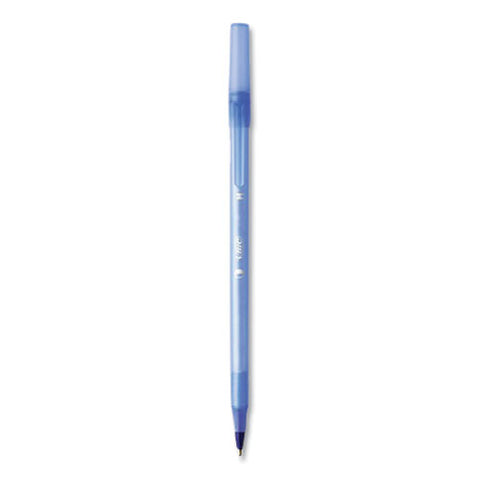 Prevaguard Round Stic Pen, Stick, Medium 1 Mm, Blue Ink, Translucent Blue Barrel, 60/pack