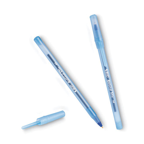 Round Stic Xtra Life Ballpoint Pen Xtra-value Pack, Stick, Medium 1.2 Mm, Blue Ink, Translucent Blue Barrel, 240/carton