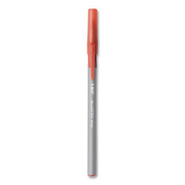 Round Stic Grip Xtra Comfort Ballpoint Pen, Easy-glide System, Stick, Medium 1.2 Mm, Red Ink, Gray/red Barrel, 432/carton