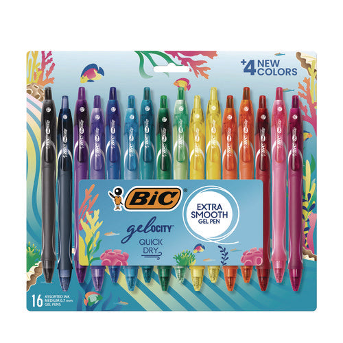 Gel-ocity Quick Dry Gel Pen, Retractable, Medium 0.7 Mm, Assorted Ink And Barrel Colors, 16/pack