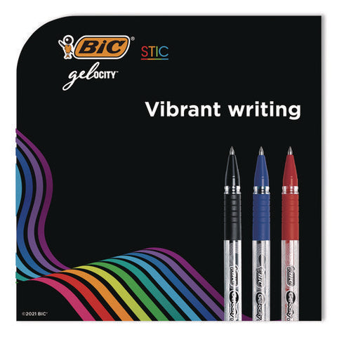 Gel-ocity Stic Gel Pen, Stick, Medium 0.7 Mm, Randomly Selected Ink And Barrel Color Assortment, 14/pack