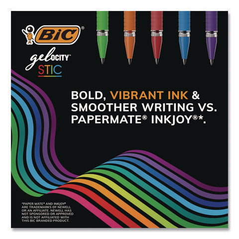 Gel-ocity Stic Gel Pen, Stick, Medium 0.7 Mm, Randomly Selected Ink And Barrel Color Assortment, 14/pack