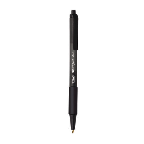 Soft Feel Ballpoint Pen Value Pack, Retractable, Medium 1 Mm, Black Ink, Black Barrel, 36/pack