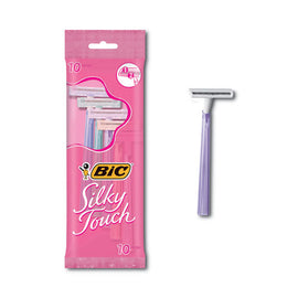 Silky Touch Women's Disposable Razor, 2 Blades, Assorted Colors, 10/pack