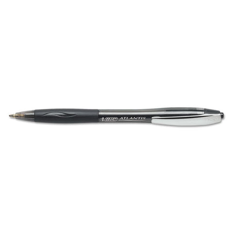 Glide Ballpoint Pen, Retractable, Medium 1 Mm, Black Ink, Smoke/black Barrel, Dozen