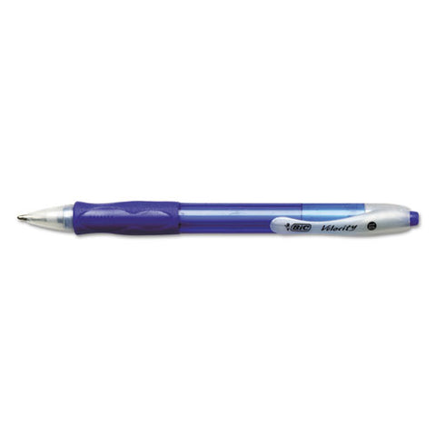 Velocity Easy Glide Ballpoint Pen Value Pack, Retractable, Medium 1 Mm, Blue Ink, Translucent Blue Barrel, 36/pack