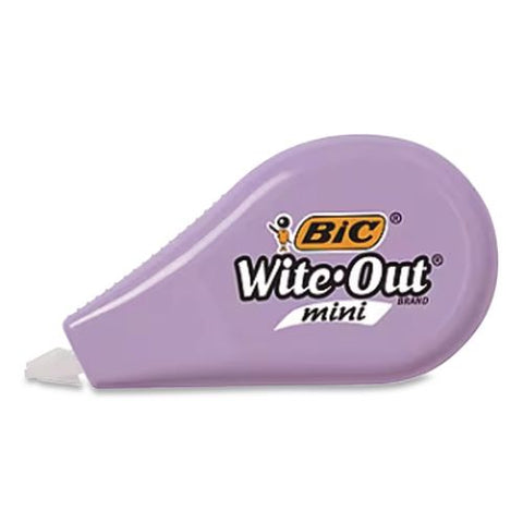 Wite-out Brand Mini Pastel Correction Tape, Non-refillable, 0.2" X 19.6 Ft, White Tape, Assorted Color Dispensers, 6/pack