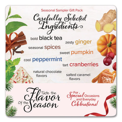 Seasonal Tea Collection, Assorted Flavors, Individually Wrapped Tea Bags, 64/box