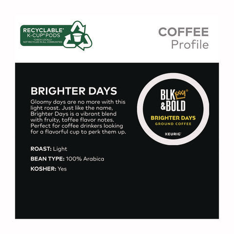 Brighter Days Coffee K-cups, 20/box