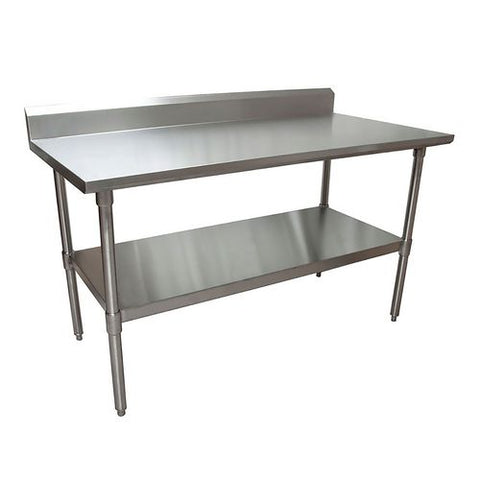 Stainless Steel 5" Riser Top Tables, 60w X 30d X 39.75h, Silver, 2/pallet