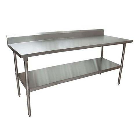 Stainless Steel 5" Riser Top Tables, 72w X 30d X 39.75h, Silver, 2/pallet