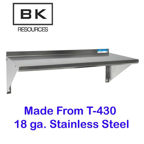 Stainless Steel Economy Overshelf, 36w X 12d X 8h, Stainless Steel, Silver, 2/pallet