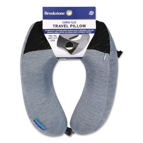 Flex Curve Neck Pillow, One Size Fits Most, Black/gray