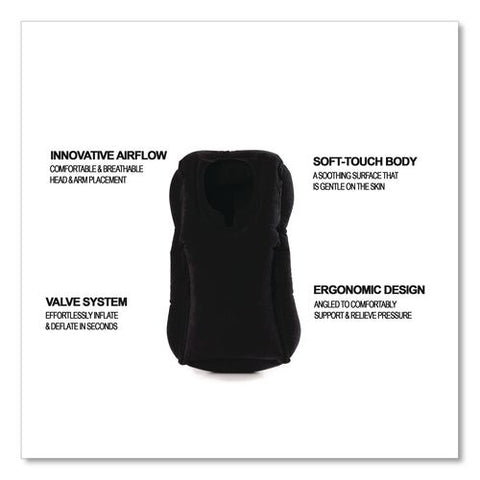 Inflatable Neck Pillow, One Size Fits Most, Black
