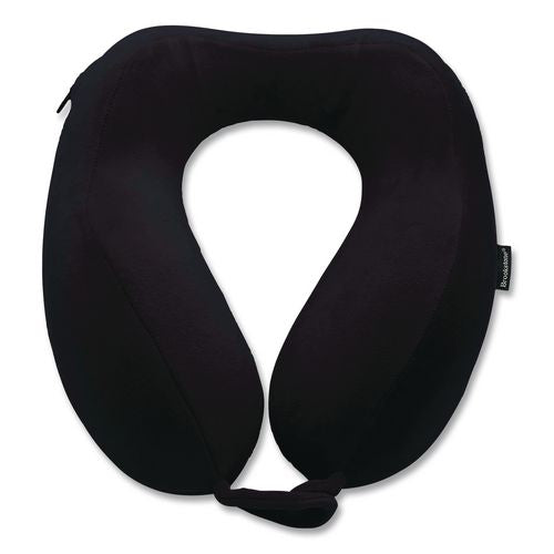 Memory Foam Fabric Travel Pillow, One Size Fits Most, 9.84 X 5.5 X 11, Black