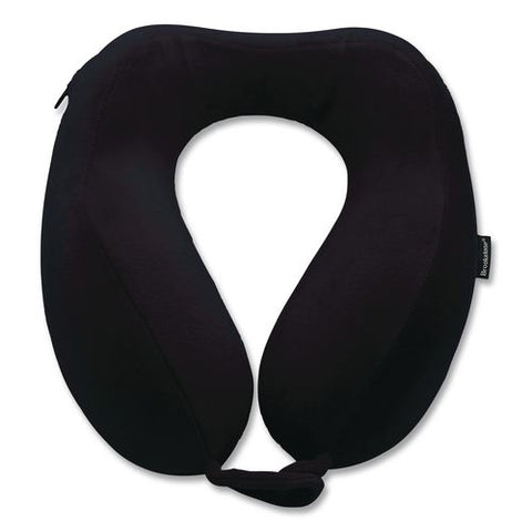 Memory Foam Fabric Travel Pillow, One Size Fits Most, 9.84 X 5.5 X 11, Black