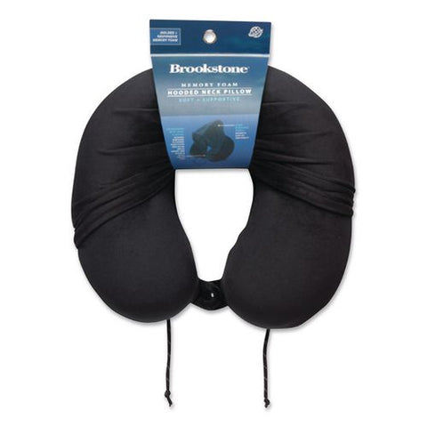 Hooded Memory Foam Pillow, One Size Fits Most, Black