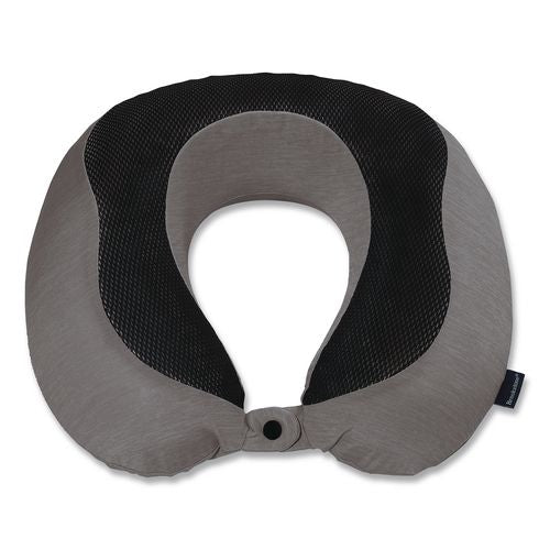 U-shaped Memory Foam Travel Pillow, One Size Fits Most, 12.6 X 3.74 X 12.2, Gray/black