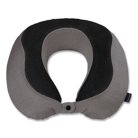 U-shaped Memory Foam Travel Pillow, One Size Fits Most, 12.6 X 3.74 X 12.2, Gray/black