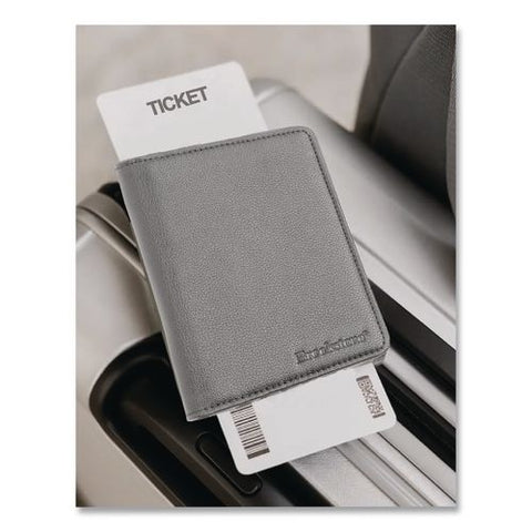 Rfid Passport Holder, Polyurethane, Dark Gray