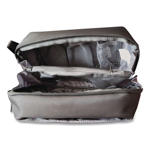 Polyester Toiletry Bag, 10.5 X 4.5 X 6.75, Black