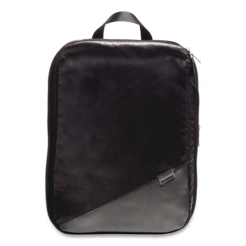 Two-piece Compression Luggage Cubes, 10 X 7 X 1.25/14 X 10 X 1.25, Black