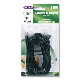 Cat5e Snagless Molded Patch Cable, 14 Ft, Black