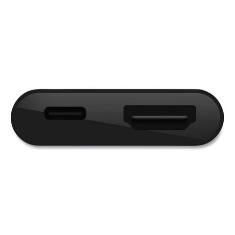 Usb-c To Hdmi + Charge Adapter, Hdmi/usb-c(f)/usb-c(m), 2.53", Black