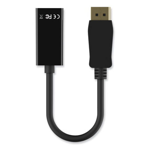 Displayport To Dvi Adapter, 5", Black