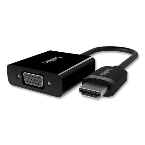 Hdmi To Vga + 3.5mm Audio Adapter, 5", Black