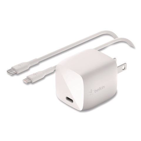 Boost Charge Usb-c Pd 3.0 Pps Wall Charger + Usb-c To Usb-c Cable, White