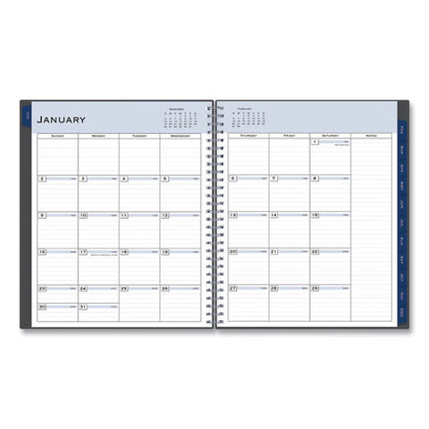 Passages Monthly Planner, 10 X 8, Charcoal Cover, 12-month (jan To Dec): 2025