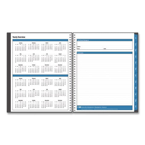 Collegiate Academic Year Weekly/monthly Planner, 11 X 8.5, Charcoal Cover, 12-month (july To June): 2026 To 2027