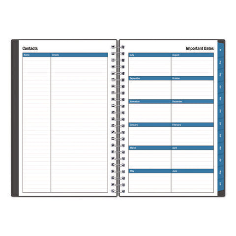 Collegiate Academic Year Weekly/monthly Planner, 8 X 5, Charcoal Gray Cover, 12-month: July 2024 To June 2025